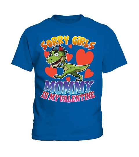 Valentines Day Gift For Boys Dino Dinosaur Hearts Kids T-Shirt