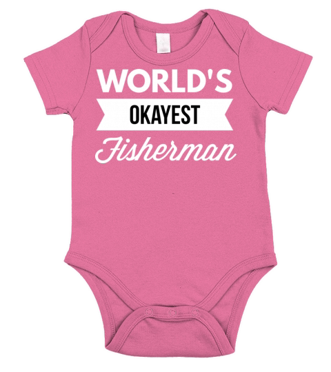 Worlds okayest Fisherman Short Sleeve Baby One-Piece