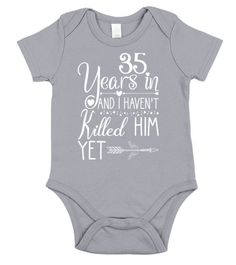 35 Years Wedding Anniversary Short Sleeve Baby One-Piece