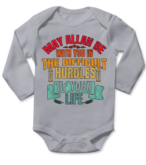 MAY ALLAH BE WITH YOU IN THE DIFFICULT RAMADAN Long Sleeve Baby One-Piece