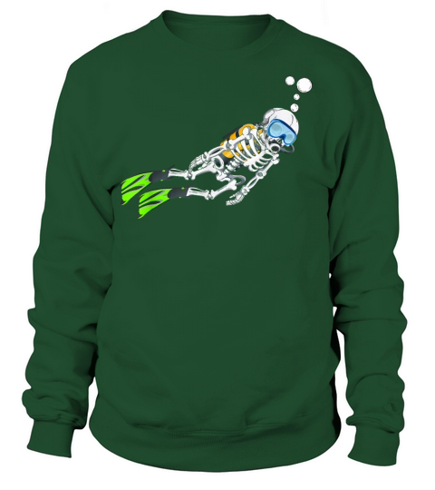 Skeleton Scuba Diving Halloween Diver Women's Sweatshirt
