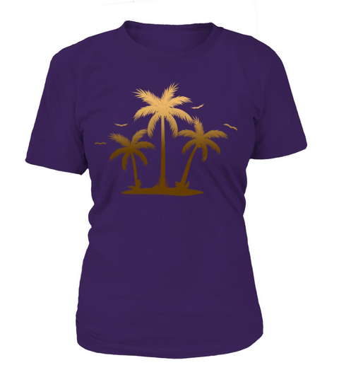 Tropical Sunset Palm Gold Women's T-Shirt