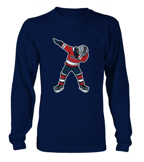 Dabbing Hockey Player Funny Hockey Shirt Women's Long Sleeve