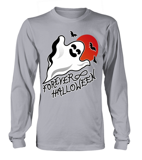 Forever Halloween Flying Ghost Boo Vintage Men's Long Sleeve