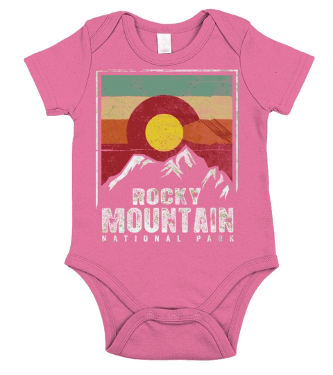 Vintage Rocky Mountain National Park Shirt Colorad Short Sleeve Baby One-Piece