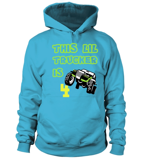 Monster Truck Birthday 4 Year Old Gift Women's Hoodie