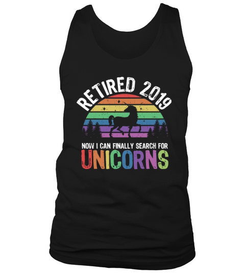 Funny Humor Retired 2019 Retirement Unicorn Mens Men's Tank Top