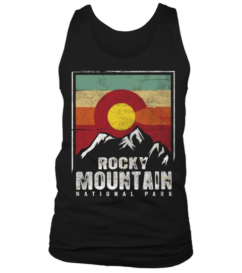 Vintage Rocky Mountain National Park Shirt Colorad Men's Tank Top