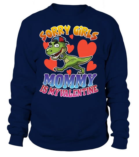 Valentines Day Gift For Boys Dino Dinosaur Hearts Women's Sweatshirt