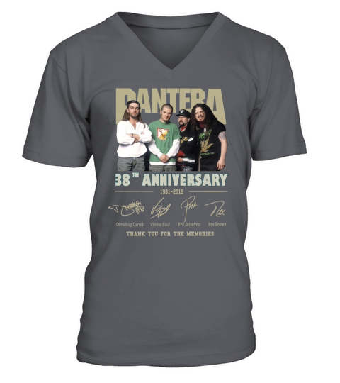 Pantera 38th anniversary 1981-2019 thank you for the memories shirt V-Neck T-shirt
