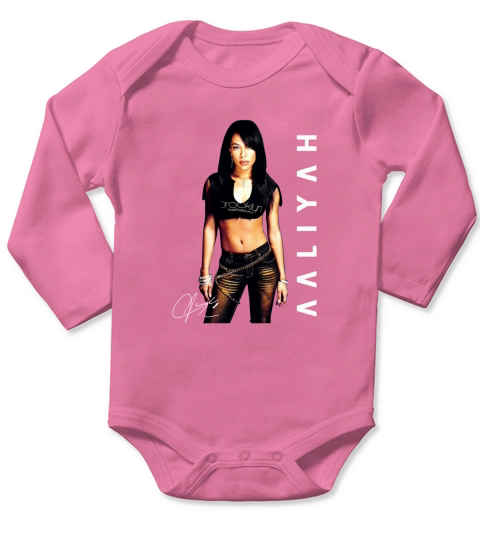 Aaliyah Graphic Signature Long Sleeve Baby One-Piece