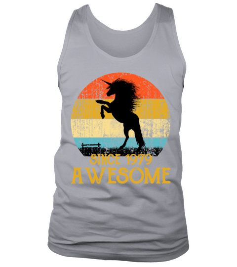 Unicorn Awesome Since 1979 40th Years Old Vintag Men's Tank Top