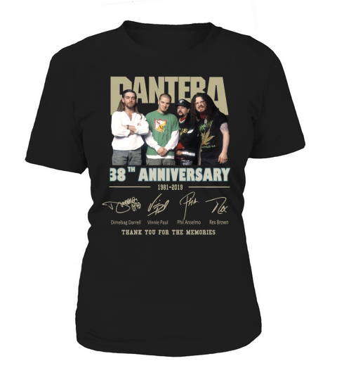 Pantera 38th anniversary 1981-2019 thank you for the memories shirt Women's T-Shirt