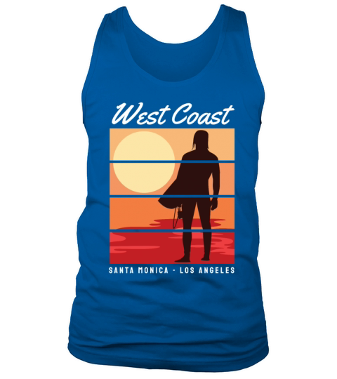 West Coast Santa Monica Los Angeles for surfing Men's Tank Top