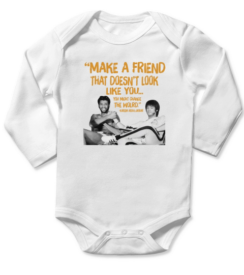 Make A Friend That Doesnt Look Like You Long Sleeve Baby One-Piece