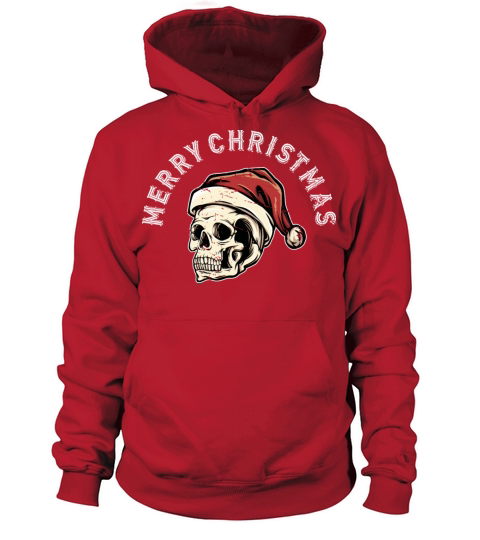 Merry Christmas Skull Santa Hat Skeleton Men's Hoodie