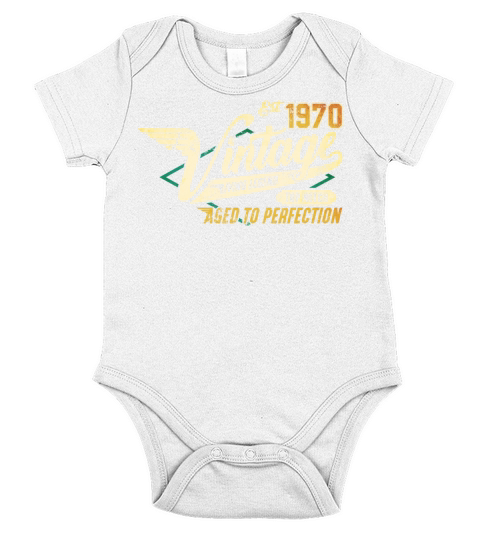 Vintage 1970 birthday gifts for men women bday Short Sleeve Baby One-Piece