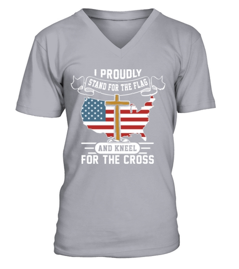 i kneel for the cross shirt Men's V-Neck T-shirt