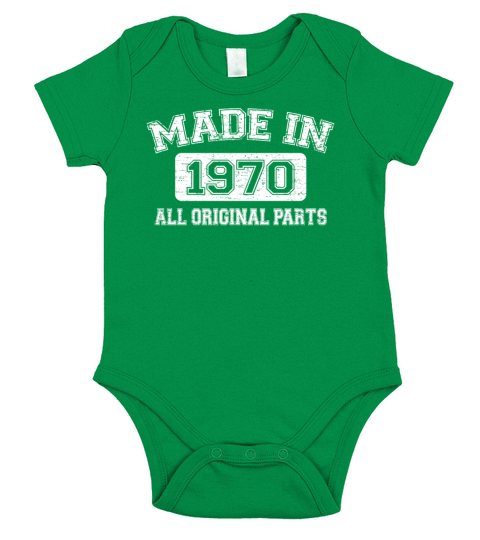 51th birthday Shirt Born Made In 1970 Gift Tee Short Sleeve Baby One-Piece