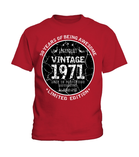 Funny 50th Birthday Gift 1971 Vintage 50 Years Old Kids T-Shirt