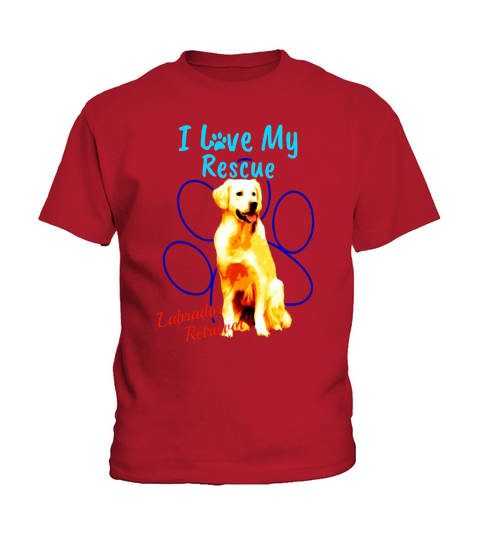 I Love My Rescue Labrador Retriever Cool Adopted Dog T-Shirt Kids T-Shirt