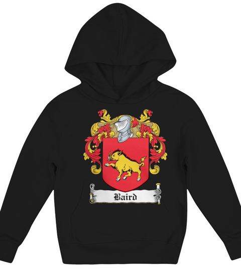 Baird Coat of Arms Irish Family Crests Kids Hoodie