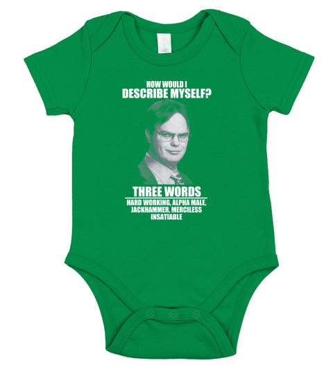 Dwight Schrute How Would I Describe Myself Short Sleeve Baby One-Piece