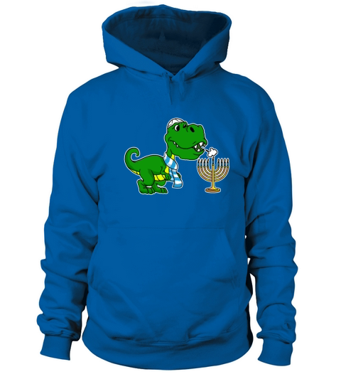 Bar Mitzvah T-Rex Dinosaur Menorah Happy Hanukah Women's Hoodie