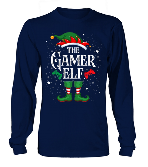 Christmas Gamer Elf Matching Family Women's Long Sleeve