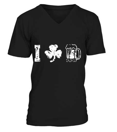 I Irish Beer Tshirt - Saint Patrick Gift V-Neck T-shirt
