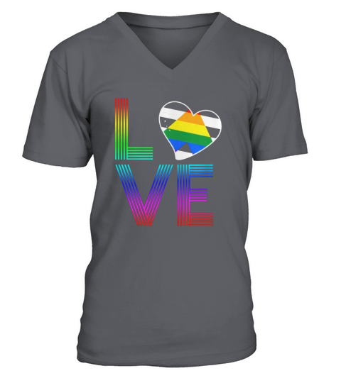 Straight Ally Flag Love LGBT Pride Men's V-Neck T-shirt