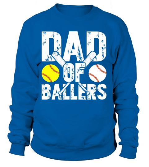 Dad of Ballers Baseball Softball Father Day Women's Sweatshirt