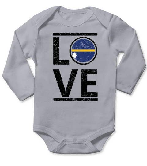 roots love heimat queen herkunft Nauru Long Sleeve Baby One-Piece