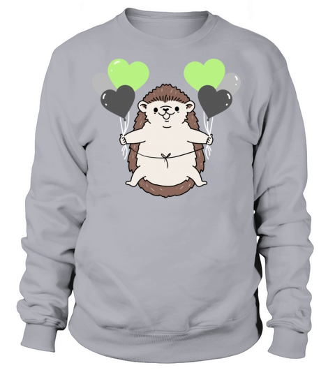 Hedgehog Heart Balloon Agender Pride Women's Sweatshirt