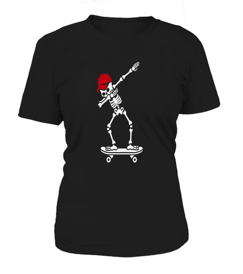 dab dabbing skeleton skateboard skater Women's T-Shirt