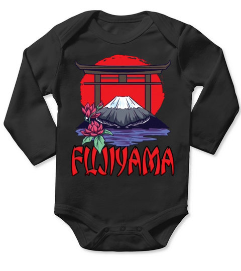Fujiyama Fuji for a Japanese or Japan lover Long Sleeve Baby One-Piece