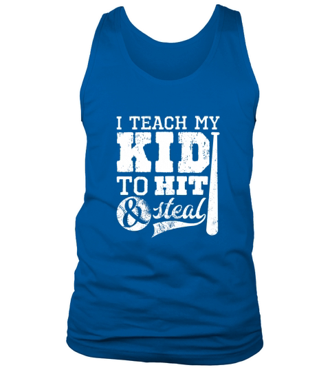 Baseball Mom I Teach My Kid to Hit and Steal Tank Top Unisex