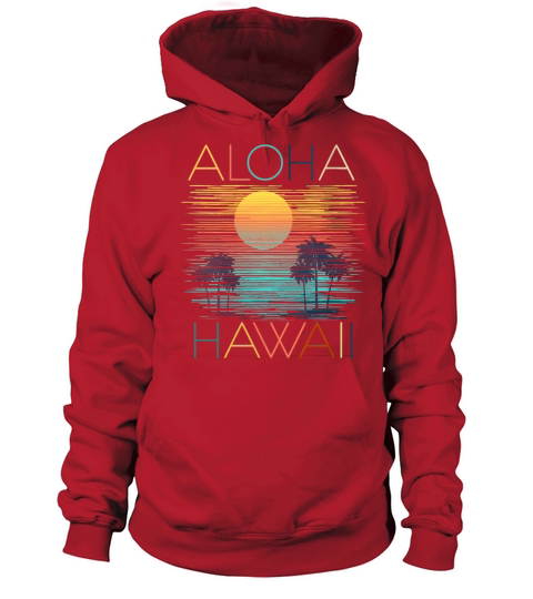 Vintage Aloha Hawaii Luau Hawaiian Tshirt Vacation Women's Hoodie