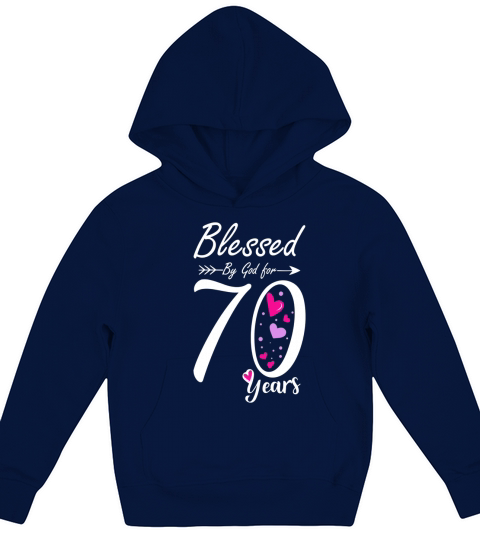 70th Birthday and Blessed for 70 Years Birthday Kids Hoodie