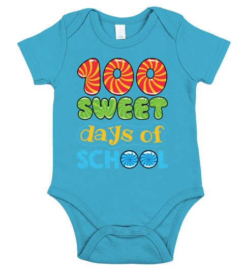 100 Sweet Days Of School Short Sleeve Baby One-Piece