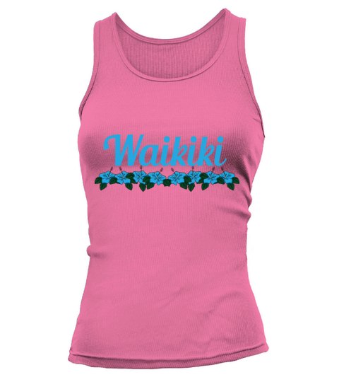 Fresh Hawaiian Style Tshirt Design Waikiki Women's Tank Top