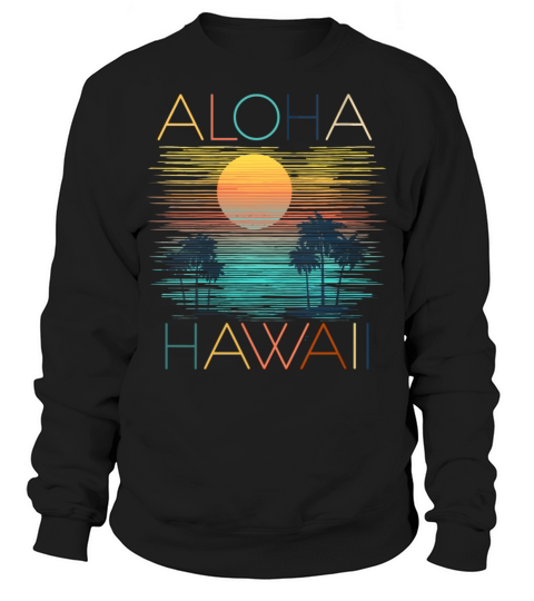 Vintage Aloha Hawaii Luau Hawaiian Tshirt Vacation Men's Sweatshirt