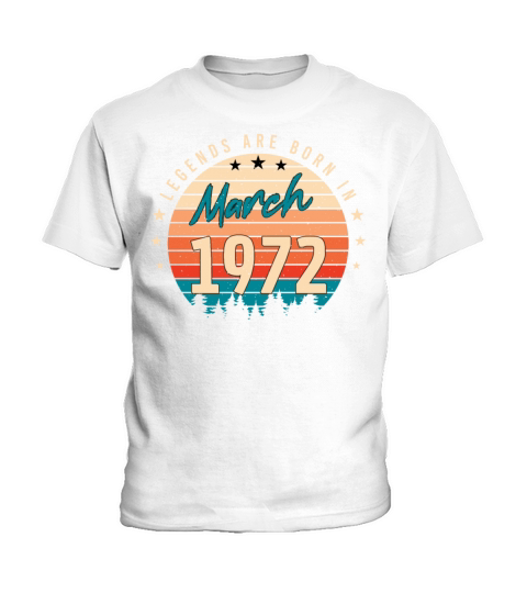 March 1972 Legend Vintage Kids T-Shirt