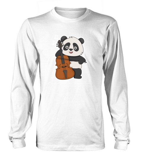Cello Panda Design for a Celist Long sleeved Unisex