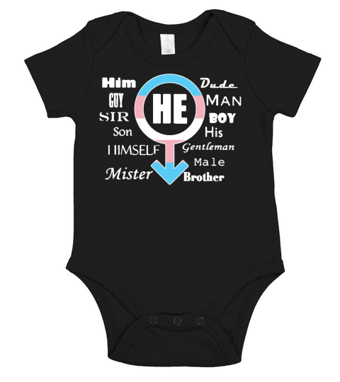 he him dude man guy Short Sleeve Baby One-Piece