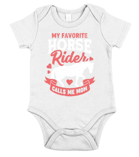 My Favorite Horse Rider Calls Me Mom Short Sleeve Baby One-Piece