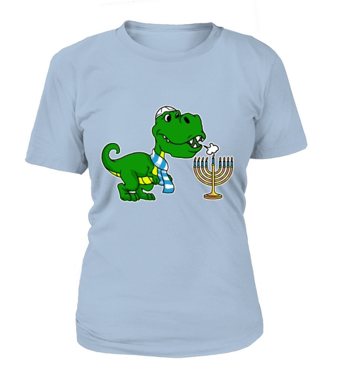 Bar Mitzvah T-Rex Dinosaur Menorah Happy Hanukah Women's T-Shirt