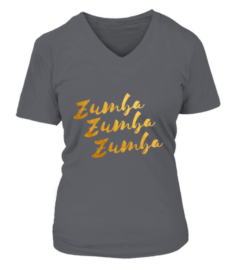 gold zumba i love dance V-neck T-Shirt Woman