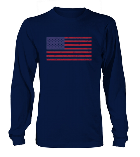 American Flag Shirt Pride Men's Long Sleeve