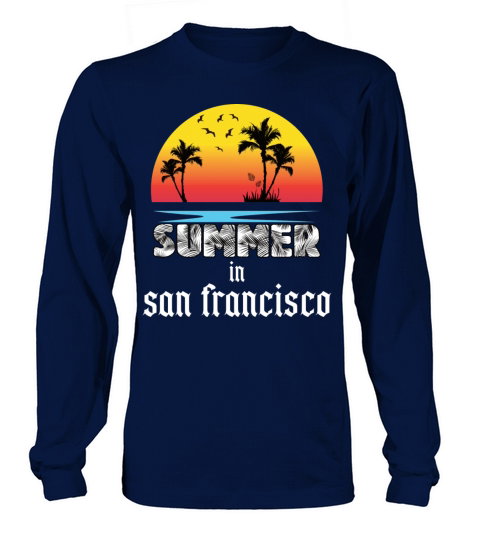 Summer in san francisco beach holiday palm trees Men's Long Sleeve